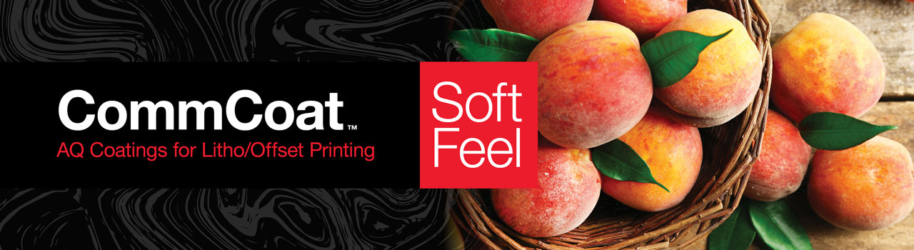 CommCoat AQ Coatings for Litho/Offset Printing - Soft Feel